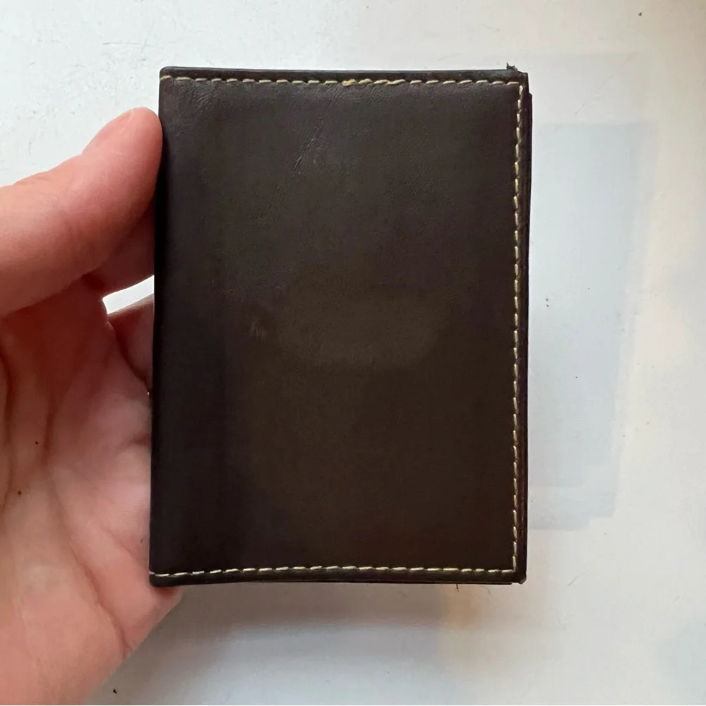 Vintage brown card case wallet